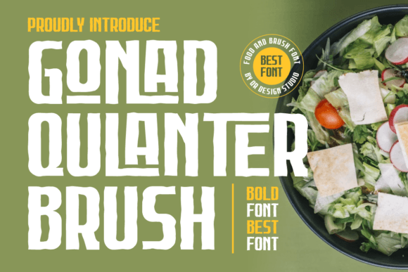 Gonad Qulanter Brush Font