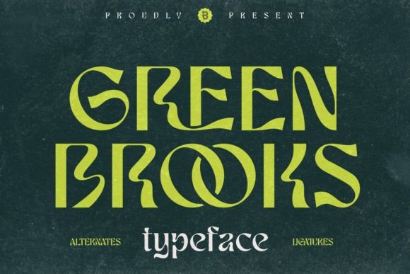 Green Brooks Font for Web Design