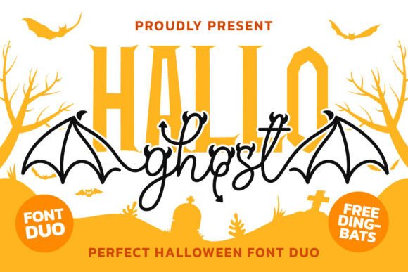 Hallo Ghost Duo: A Halloween Font for Creative Projects