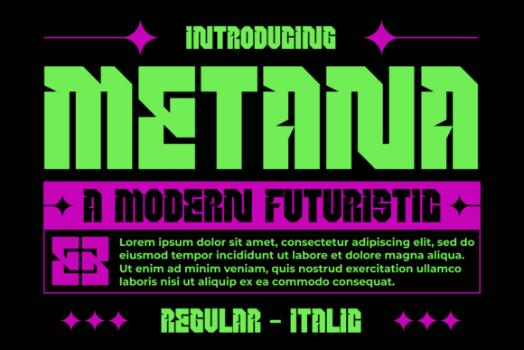 Metana: A Premium Display Font for Business Branding