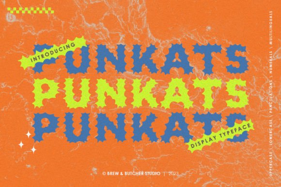 Punkats: A Cute Display Font for Creative Projects