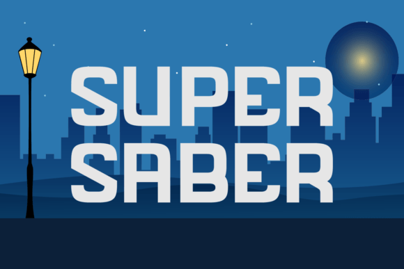 Super Saber Font for Bold Web Design