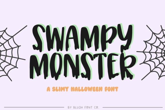 Swampy Monster Font for Halloween Creations